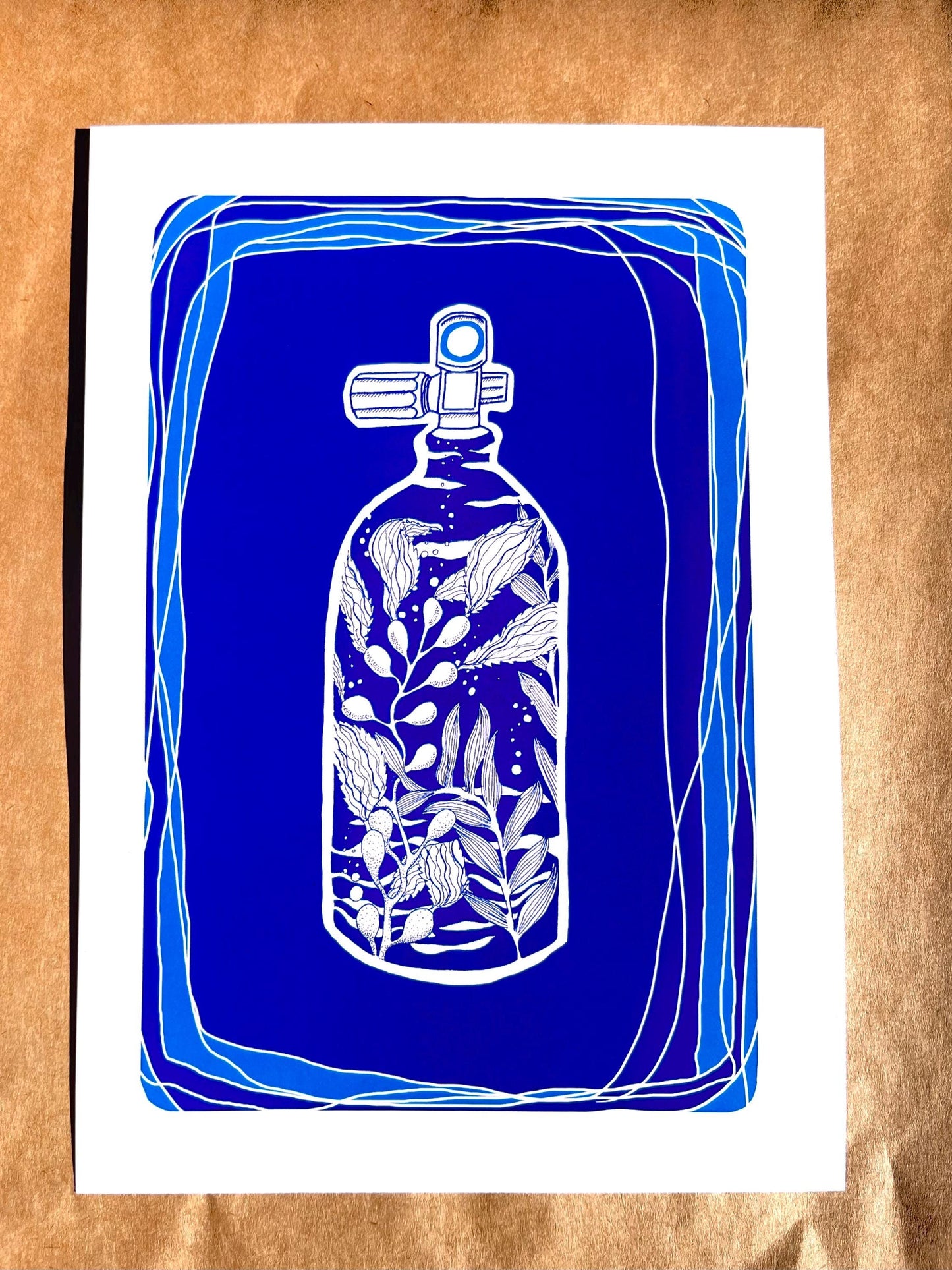 “Ocean Oxygen” Ink drawing