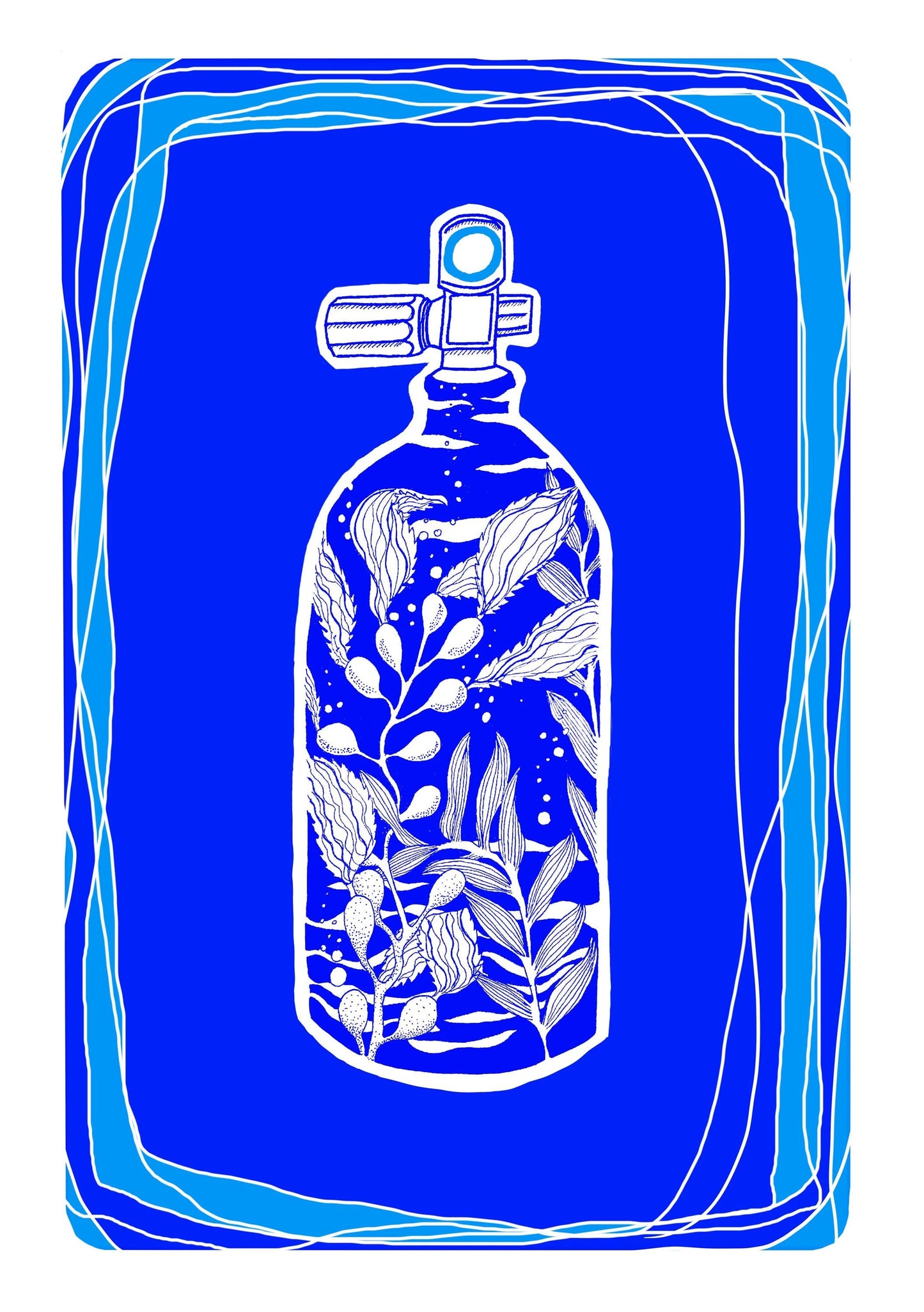 “Ocean Oxygen” Ink drawing