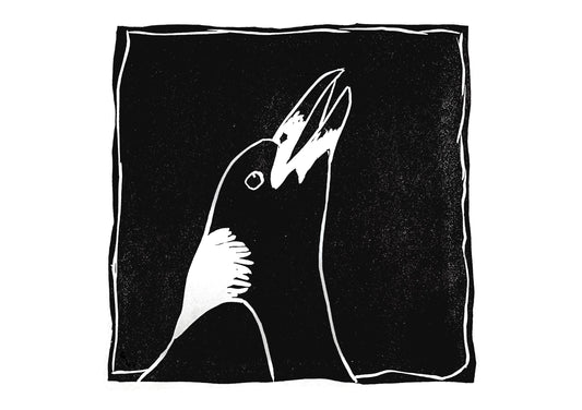 “Magpie” linoprint (digital print)