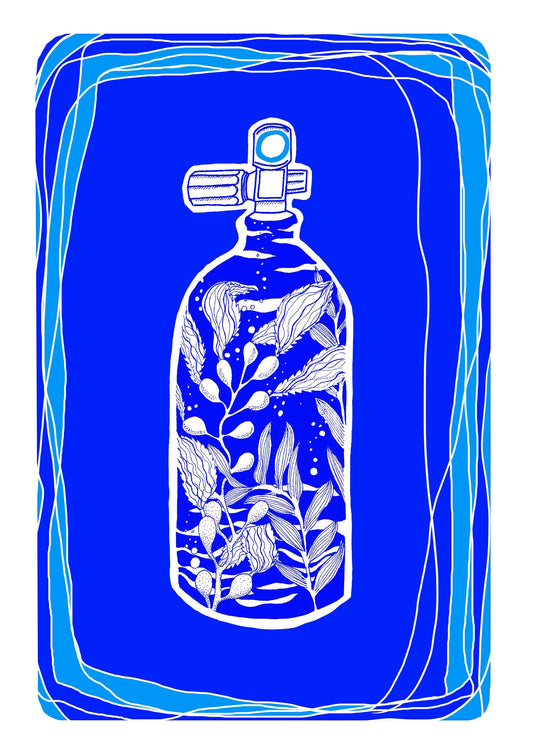 “Ocean Oxygen” Ink drawing
